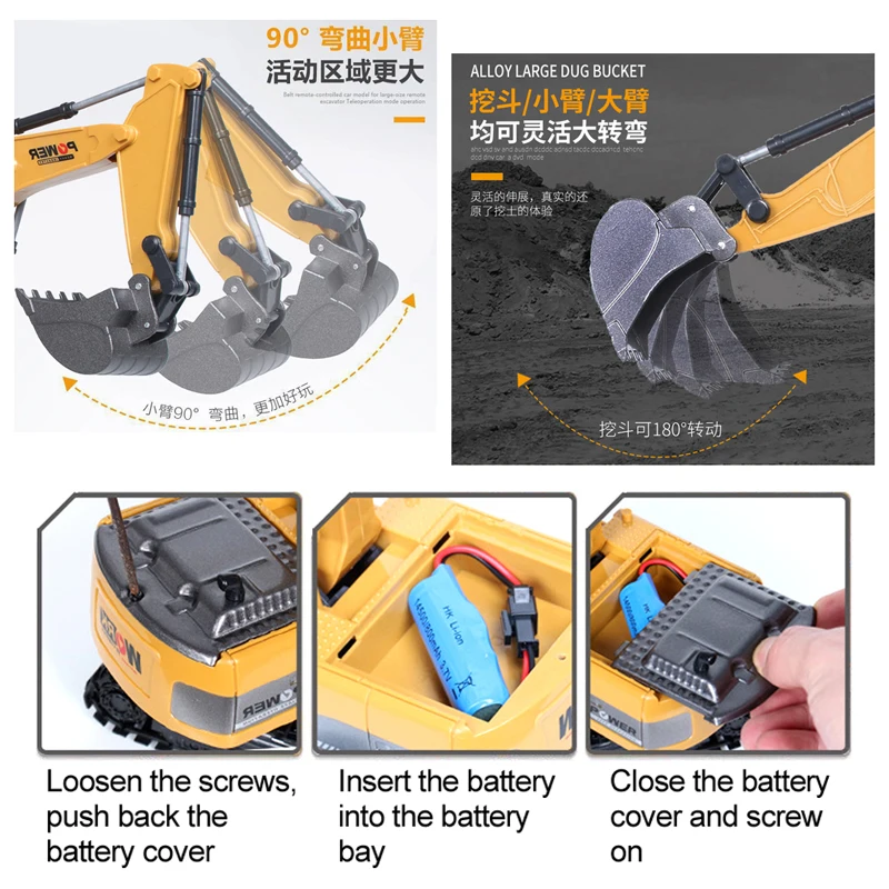 RC Graafmachine 2.4Ghz 6 Kanaa - Rc Excavator Hobby recensie en prijs