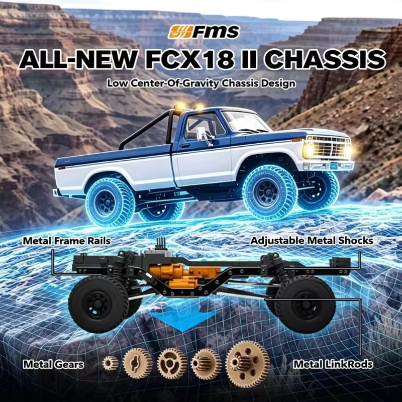 FMS 1:18 FCX18 II F‑100 Brushe - Rc Hobby Off Road recensie en prijs