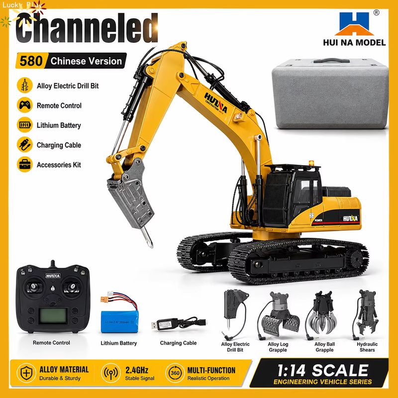 Huina Upgrade 1590 1/14 Metale - Rc Excavator Hobby recensie en prijs
